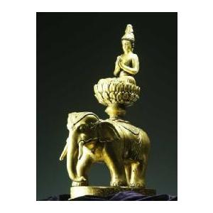 普賢菩薩　銅像鍍金彫金仕上げ　一点もの