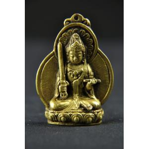 極小仏像 文殊菩薩 銅造鍍金仕上げ（金銅仏） : 仏像仏画チベット美術