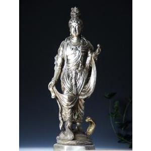 観音菩薩（銀色） : 仏像仏画チベット美術卸の天竺堂 - 通販 - Yahoo