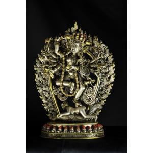 ダーキニー(荼吉尼天)銀製 鍍金彫金仕上げ