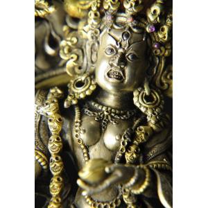 ダーキニー(荼吉尼天)銀製 鍍金彫金仕上げの詳細画像1