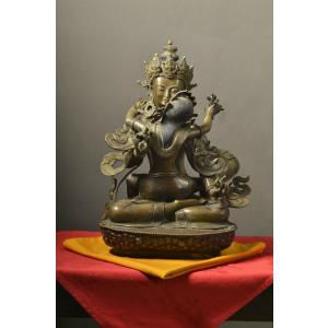 秘密集会（グヒヤサマージャ） 銅造鍍金彫金仕上げ 一点もの : 仏像