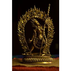 ダーキニー(荼吉尼天)銅造鍍金彫金仕上げ