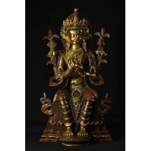 ダーキニー(荼吉尼天)銅造鍍金彫金仕上げ : 仏像仏画チベット美術卸の