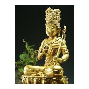 虚空蔵菩薩　銅造鍍金 彫金仕上げ　一点もの