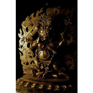 大黒天（マハカーラ） 銅造鍍金彫金仕上げ