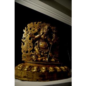 大黒天(マハカーラ) 銅造鍍金彫金仕上げの詳細画像2