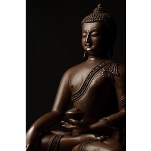 釈迦如来 銅造彫金仕上げの詳細画像2
