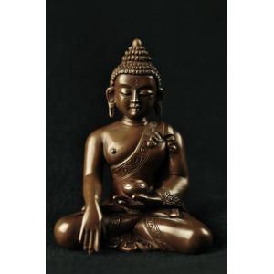 釈迦如来 銅造彫金仕上げ 一点もの : 仏像仏画チベット美術卸の天竺堂