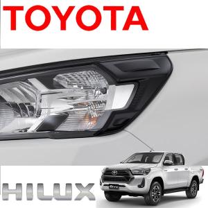 送料込（北海道沖縄別） TOYOTA HILUX トヨタ純正  REVO 艶消黒 ヘッドライト ガーニッシュ GUN125 ハイラックス マイナー後｜hotroad-netshop