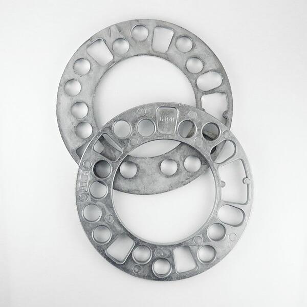 HKB シルバー ホイールスペーサー 6mm PCD100 PCD114.3 4穴 5穴 2枚入 H...
