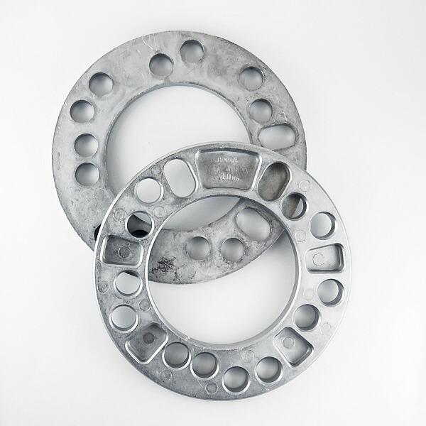 HKB シルバー ホイールスペーサー 10mm PCD100 PCD114.3 4穴 5穴 2枚入 ...