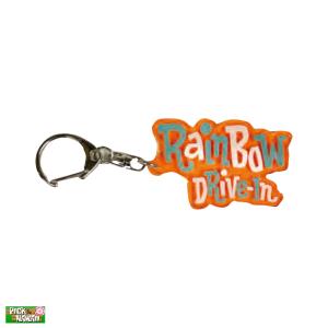 Rainbow Drive-In キーチェーン オレンジ ロゴ入 アクリル製 W6cm 鞄や鍵に PickTheHawaii RD-KC-MLGOR｜hotroad