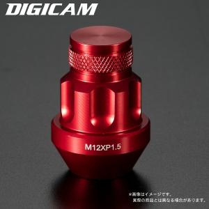 デジキャン ケースペック アルミレーシングロックナット　袋タイプ35mm M12×P1.5 4本入 レッド ALN3515RE-LL4｜hotroad