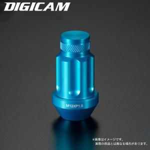 デジキャン ケースペック アルミレーシングロックナット　袋タイプ45mm M12×P1.25 20本入 ライトブルー ALN4512LB-LL｜hotroad