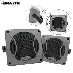 サテライトスピーカー 80W DC12V専用 コンパクト ダッシュボード 吊り下げステー付 車内 音楽 BRAiTH/ブレイス PL-223｜hotroad