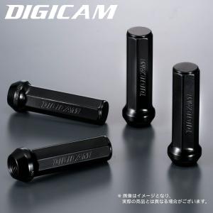 ケースペック DIGICAM クロモリレーシングナット 貫通タイプ 4個 70mm M12×P1.5 ウルトラスーパーロング ブラック CN6K7015BK-DC｜hotroad