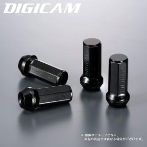 デジキャン ケースペック DIGICAM クロモリレーシングナット 7角袋 4個 50mm M12×P1.25 ロング ブラック CN7F5012BK-DC｜hotroad