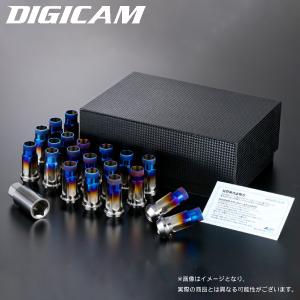 デジキャン ケースペック DIGICAM ペンタゴンチタンレーシングナット 貫通タイプ 20個 M12×P1.25 5角 17HEX 48.5mm 5TNK12-LL｜hotroad