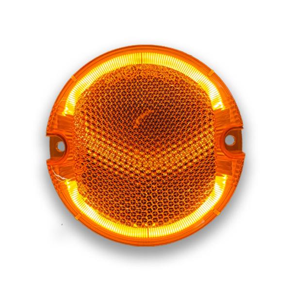【4/5限定 最大P14倍】サイドマーカーランプ 丸型 アンバー LED C2-7128A トラック...