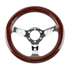 K&M 280φ/280mm/28cm カーボン調ステアリングハンドル ブラック