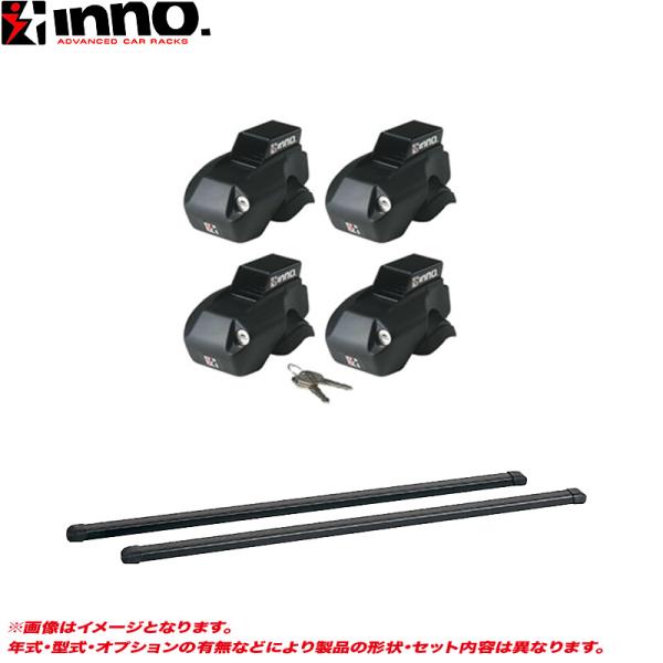 INNO キャリア車種別セット  タント ファンクロス LA650S/LA660S ルーフレール付 ...