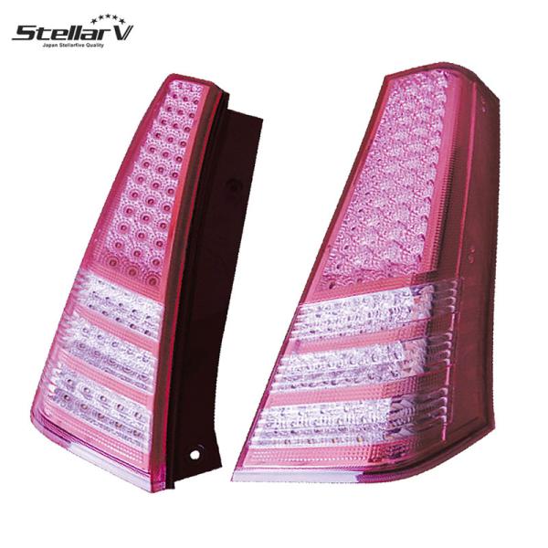 LEDテールランプ スタンダードモデル スズキ ワゴンR MH23S 2008.09〜 ピンク/クリ...