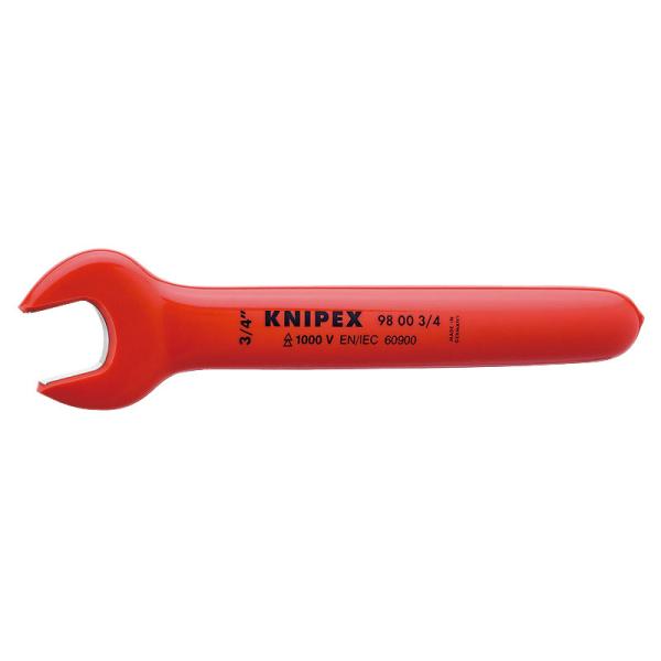 絶縁片口スパナ1000V  KNIPEX(クニペックス) 9800-3/4