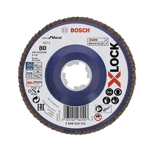 X-LOCK XL研磨ディスク 125G80 BOSCH（ボッシュ） 2608619211