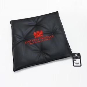 レザークッション ブラック/ゴールド 45×45cm JUNCTION PRODUCE