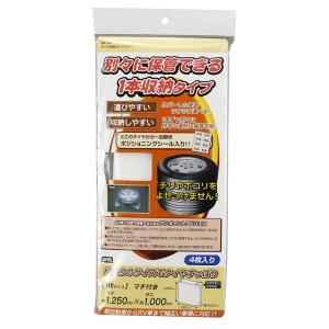 タイヤカバー 車 タイヤ収納クリアカバー 横1m×縦1.25mm マチ付き 1本収納タイプ×4枚/ヤック GR-124｜hotroadparts