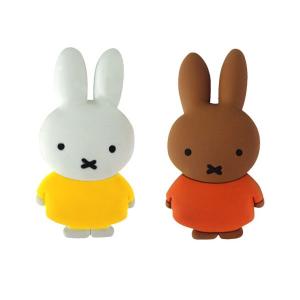 メール便可｜ミッフィー miffy メラニー エンブレムマスコット 2個セット 車 W34mm×D10mm×H66mm/明邦 MEIHO DB11｜hotroadparts