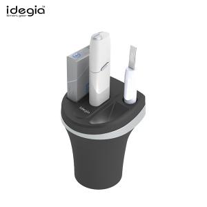 IQOS3 マルチ Multi チャージャーボトル 電子タバコ 充電 ブラック アイコス 灰皿 ドリンクホルダーにIN LEDライト付き アークス QA-29