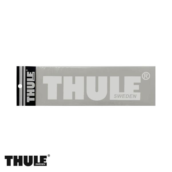 ステッカー ロゴ 白 シロ ホワイト 中サイズ13cm　正規品 カッティングシート THULE/スー...