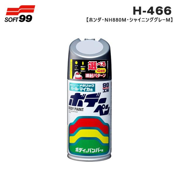 ボデーペン ホンダ NH880M シャイニンググレーM 08466 300ml スプレー 塗料 ペイ...