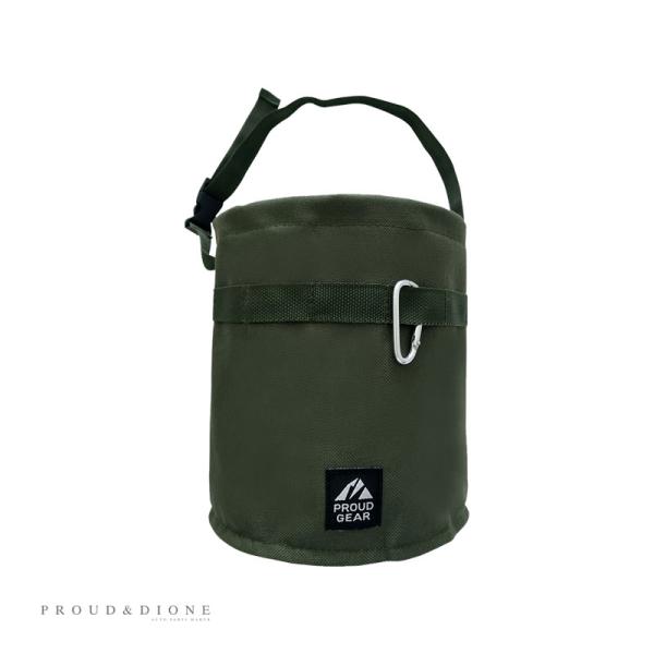 マルチダストボックス ゴミ箱 車内収納 オリーブカーキ ワンタッチベルトバックル アウトドアにも P...