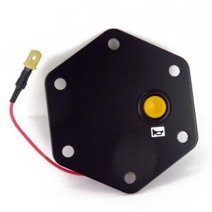 プレートホーンボタン 黒・イエロー モモタイプ MOMO つや消しブラック