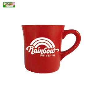 オリジナルロゴマグカップ Rainbow DRIVE-IN レッド 赤 陶器 コップ ハワイ お土産 PICK The HAWAII RD-MC-LGRD｜hotroadtirechains