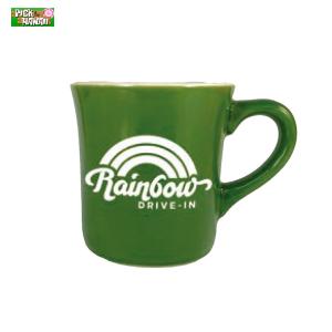 オリジナルロゴマグカップ Rainbow DRIVE-IN グリーン 緑 陶器 コップ ハワイ お土産 PICK The HAWAII RD-MC-LGGR｜hotroadtirechains