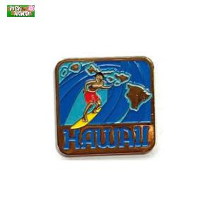 ハワイアン ピンバッジ サーフィン SURF バッジ かばんやキャップ帽などに ハワイ お土産 PICK The HAWAII BL-PB-SF｜hotroadtirechains