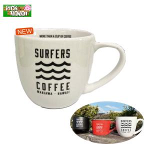 ラテマグ マグカップ SURFERS COFFEE 陶器 コップ 食器 9.3cm×8.8cm PICK The HAWAII SC-MC-LWT｜hotroadtirechains