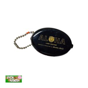 コインケース ブラック ライオンコーヒー 黒 PVC W8×H5cm ハワイ土産 LION COFFEE PICK The HAWAII LC-CC-ALBK｜hotroadtirechains