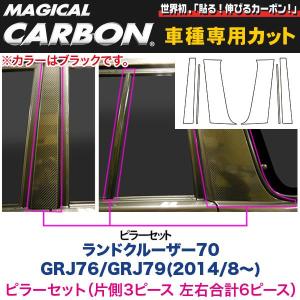 ピラーセット（左右合計6ピース） マジカルカーボン ブラック ランドクルーザー70 GRJ76/GRJ79(H26/8〜)/HASEPRO/ハセプロ：CPT-80｜hotroadtirechains