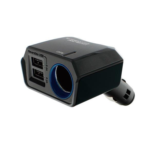 シガーソケット USB電源 2口 リバーシブルUSBソケット ディレクション 4.8A 槌屋ヤック/...