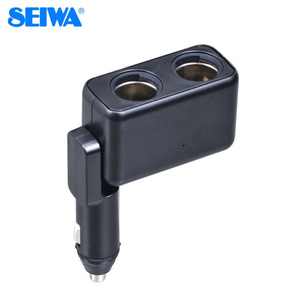 フィットダイレクトソケット2 電源増設 シガーソケット 車用 ドラレコ・ナビ等に 2穴 180°回転...