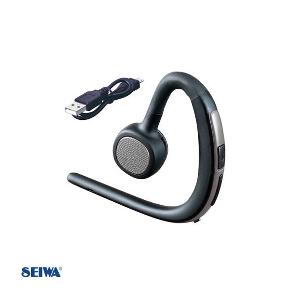 Bluetoothワイヤレスイヤホンマイク シルバー 規格Ver.5.2 ハンズフリー通話 通話特化...