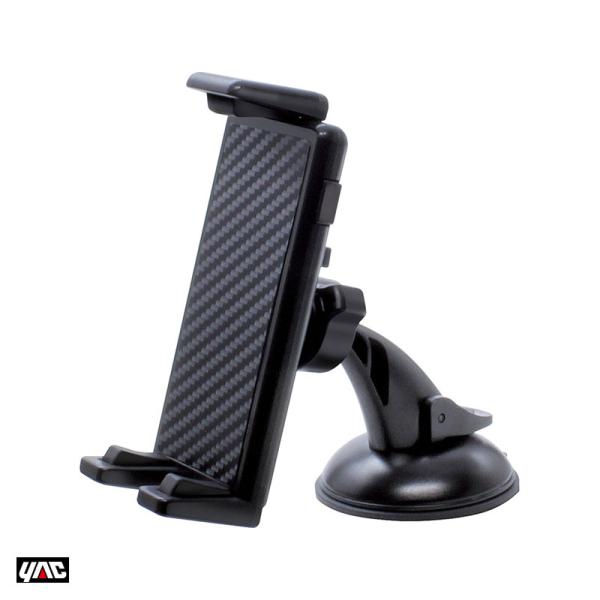 ハイ＆ロー スマホホルダー カーボン調 小型吸盤取付 iPhone アンドロイド 地図アプリを見るの...