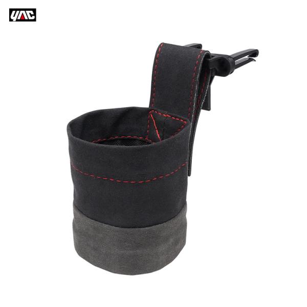 ブラック/グレー 小物収納 エアコン取付型 電子タバコやスマホ置き Sportlux レザーポケット...