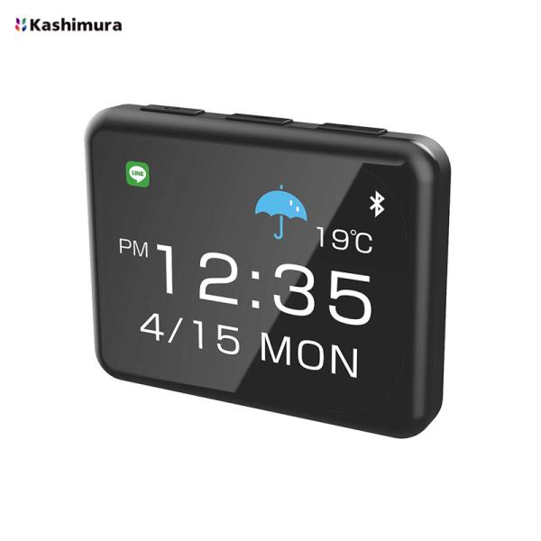 スマホと同期 着信通知・SNS通知 天気・カレンダー スマートクロック デジタル時計 USB-A電源...