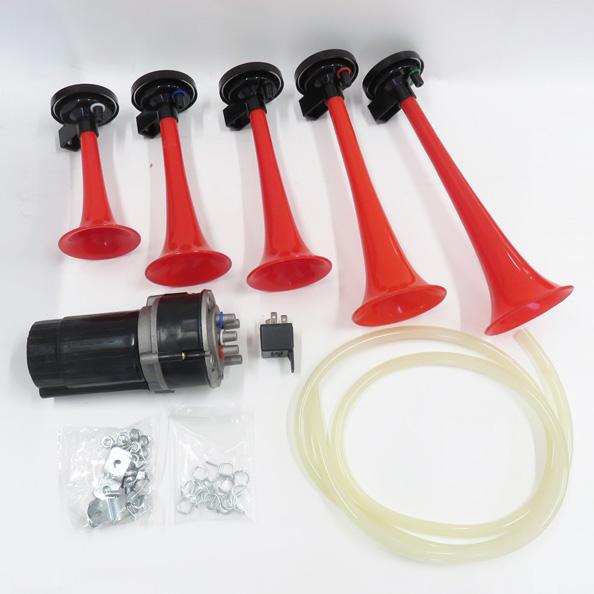 ヤンキーホーン 12V ラッカラーチャ ラ・クラカチャ 5連ミュージックホーン 5連ホーン エアーホ...